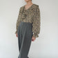 90s Flower Ruffle Blouse Made in USA
