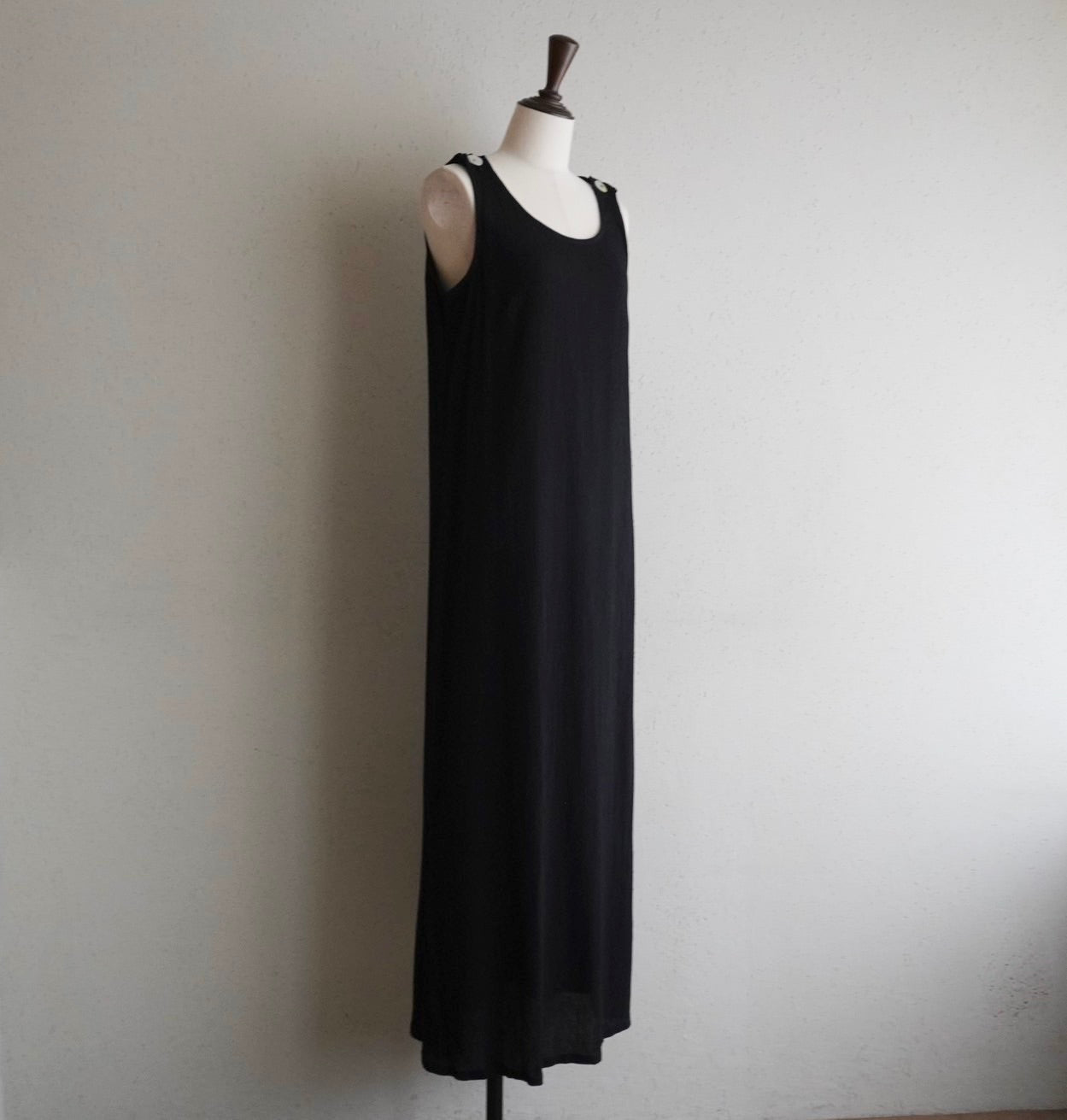 90s Sleeveless Black Dress Made in USA