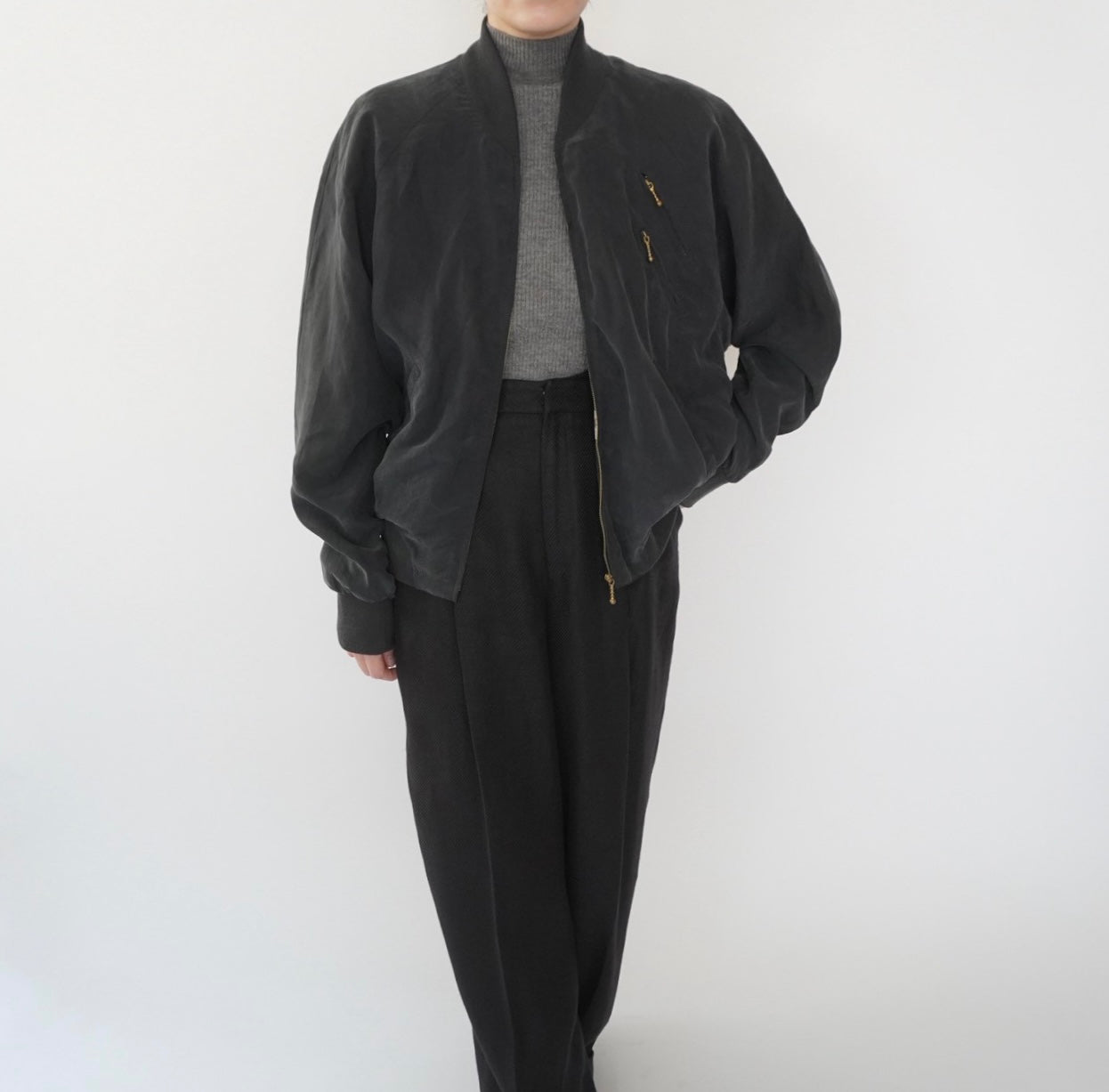 90s EURO Silk Design Light Jacket