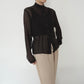 90s Brown Sheer Blouse