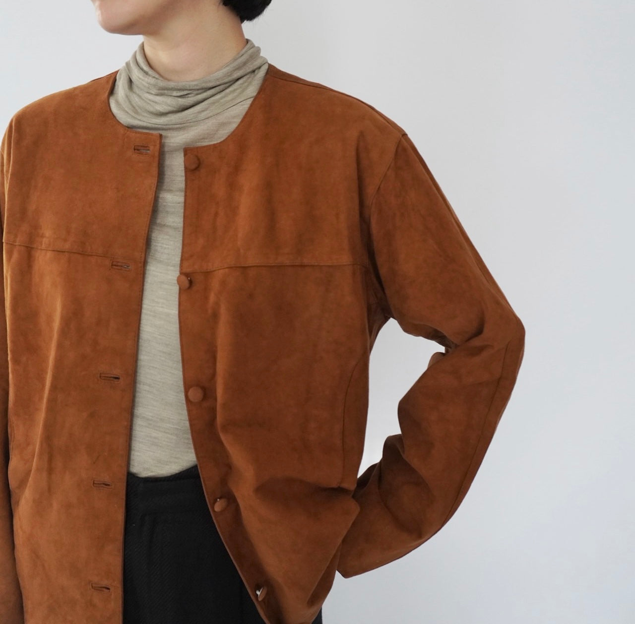 90s Suede Blouse, Jacket