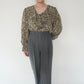 90s Flower Ruffle Blouse Made in USA