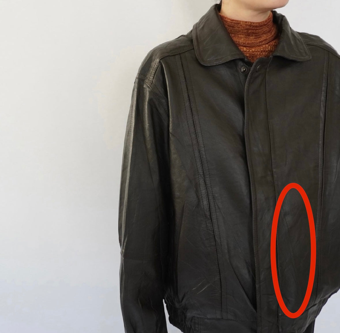 90s Leather Jacket Made in France