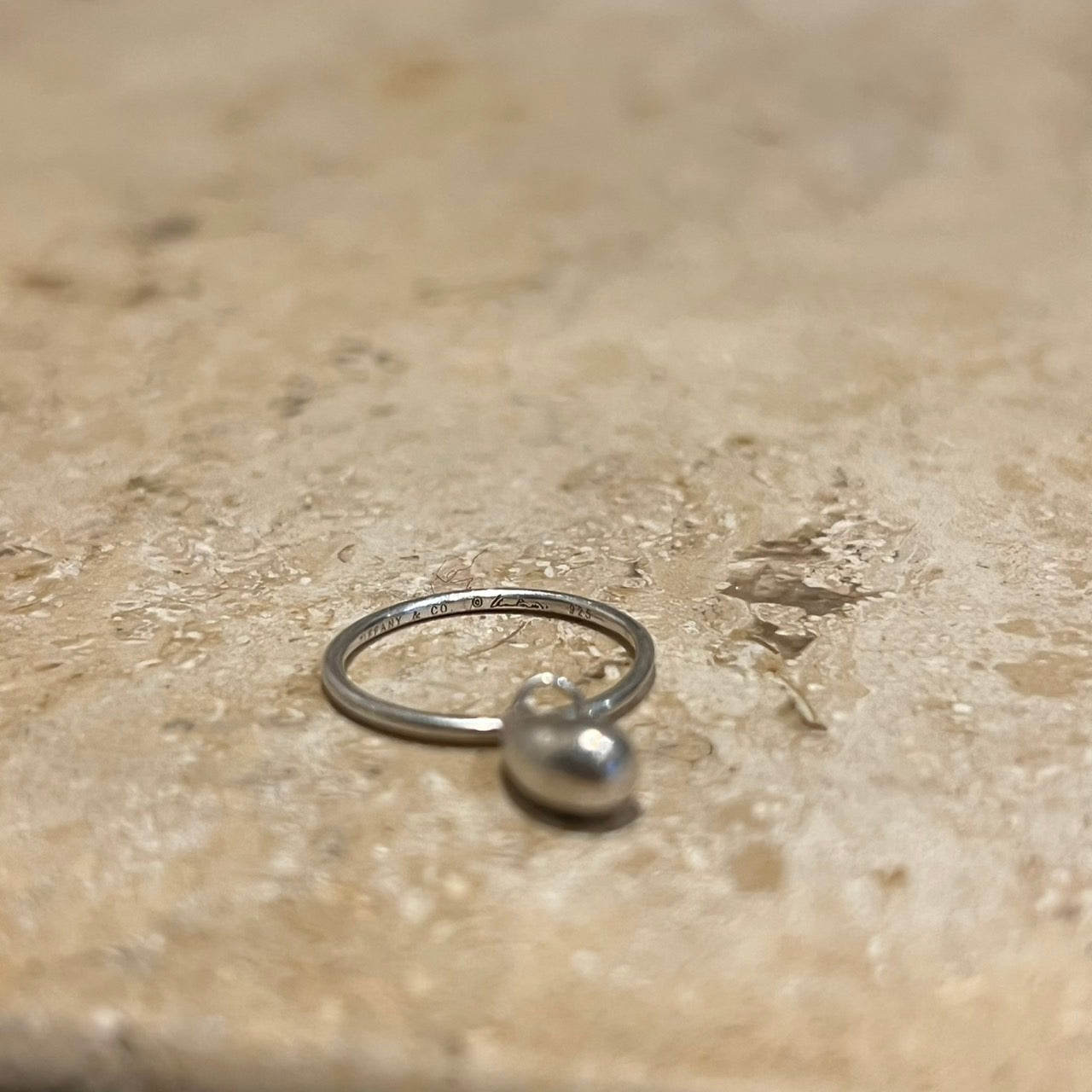 ”Tiffany & Co.” Silver Teardrop Ring