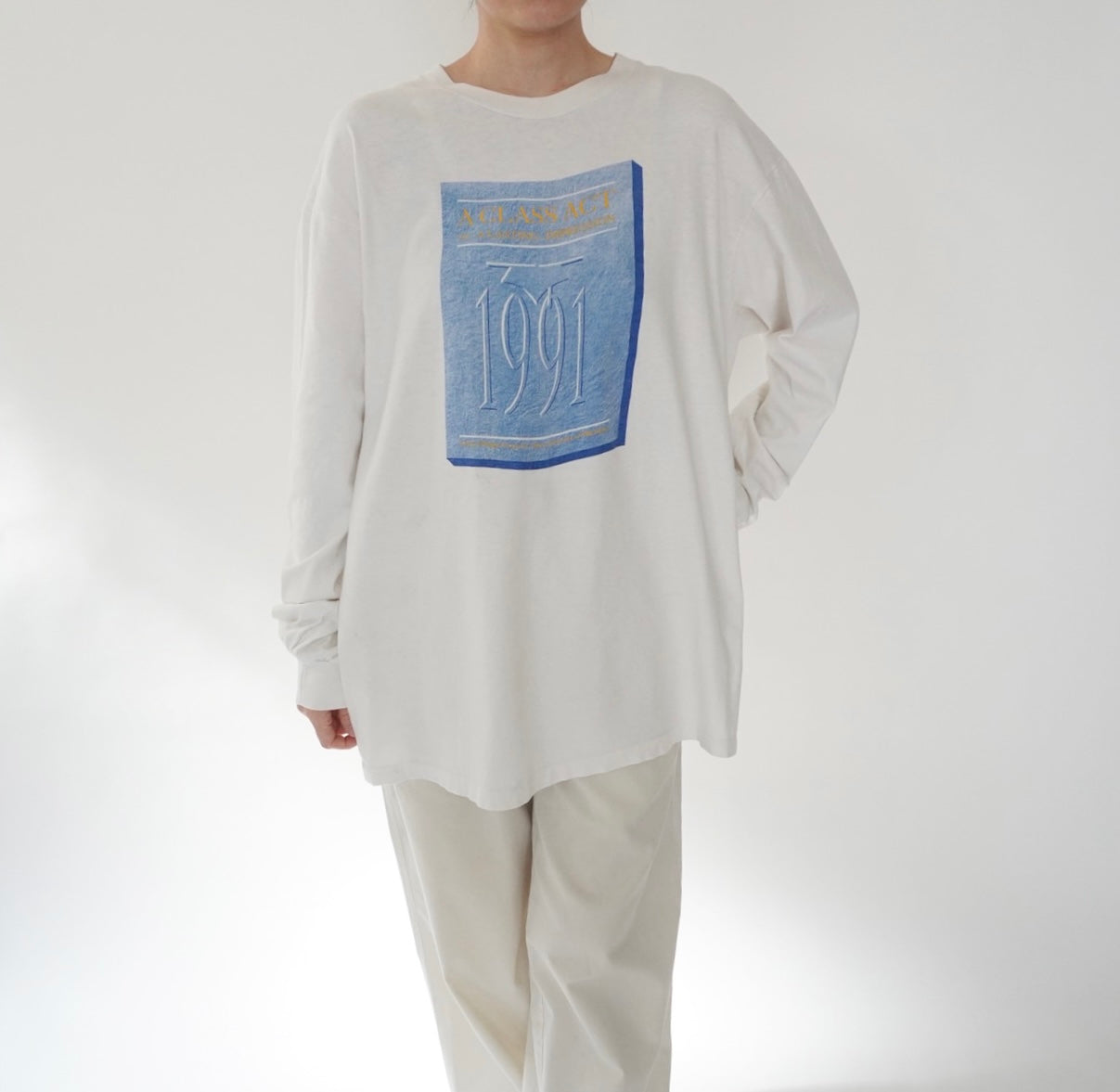 90s Printed Long Sleeves T-shirt Made in USA