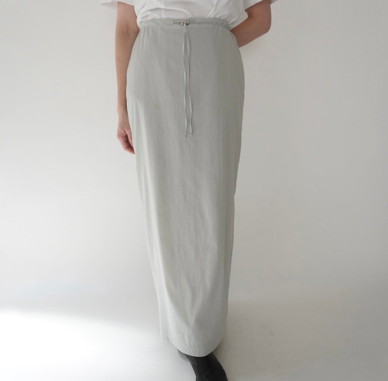 90s Zip Design Maxi Skirt