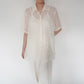 90s Embroidery Sheer Shirt Made in USA