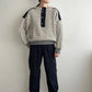 80s Black x White Knit Made in  Norway