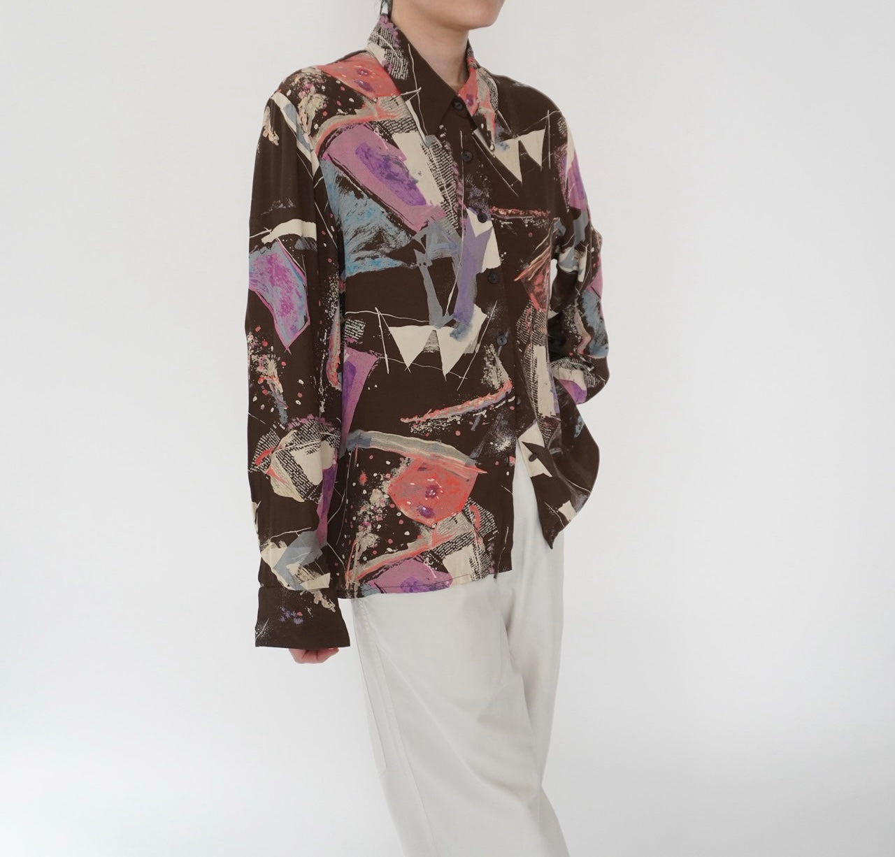 90s Rayon Printed Shirt