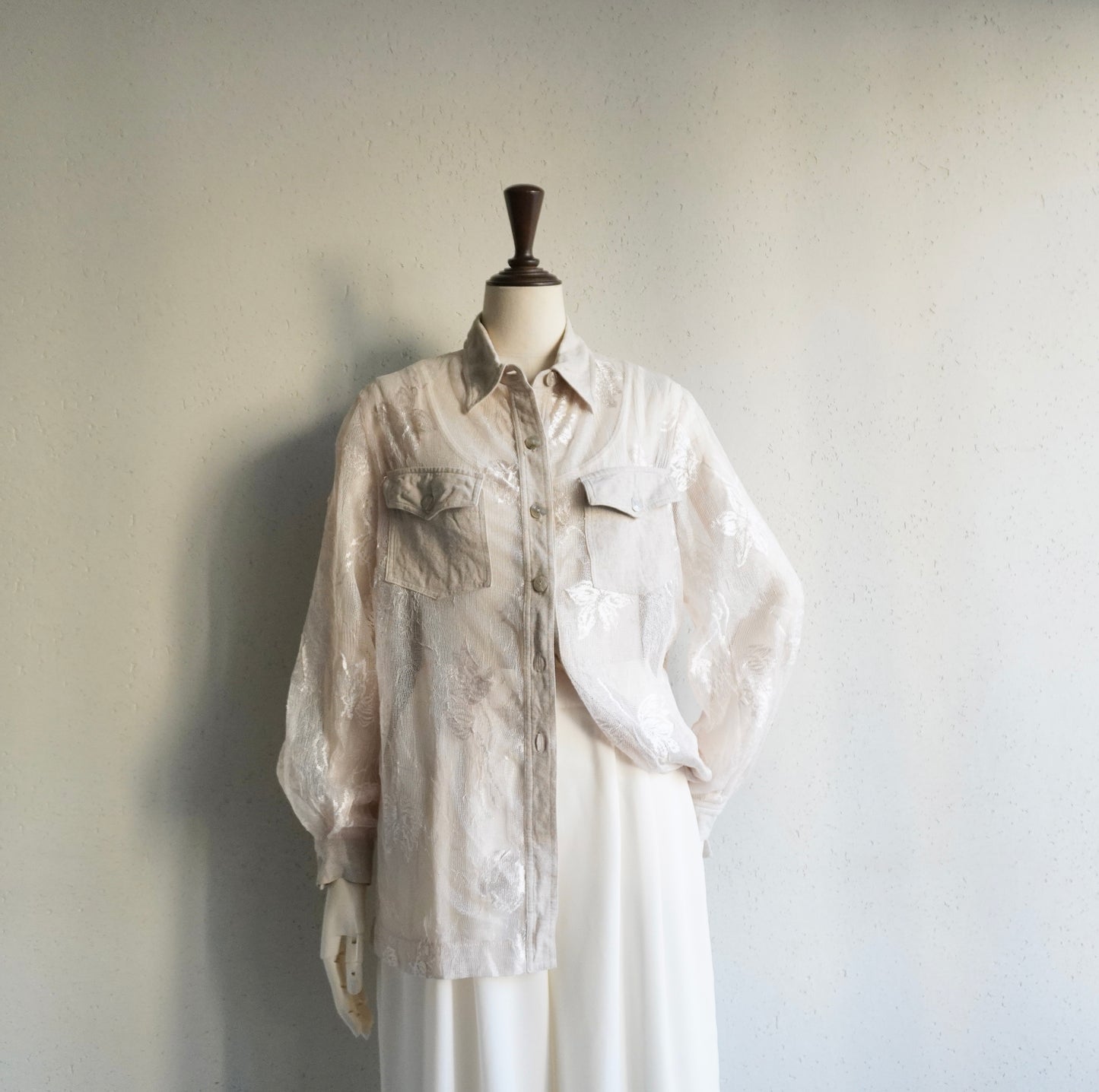 90s Lace Design Shirt Made in Canada