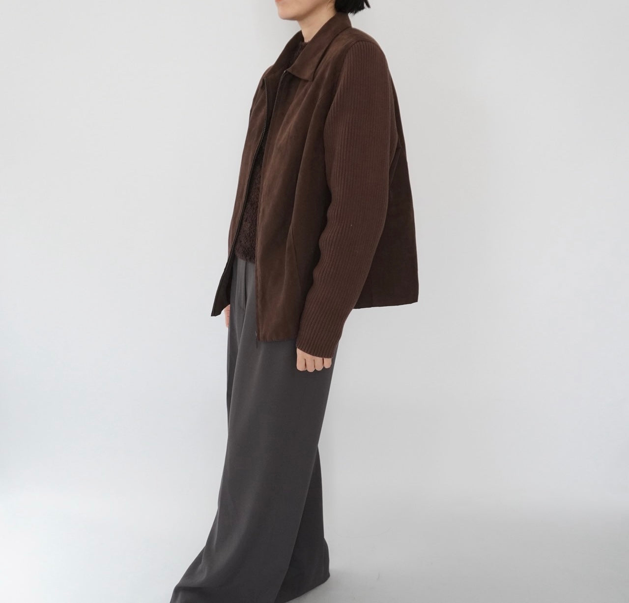 90s Ribbed Sleeves Jacket