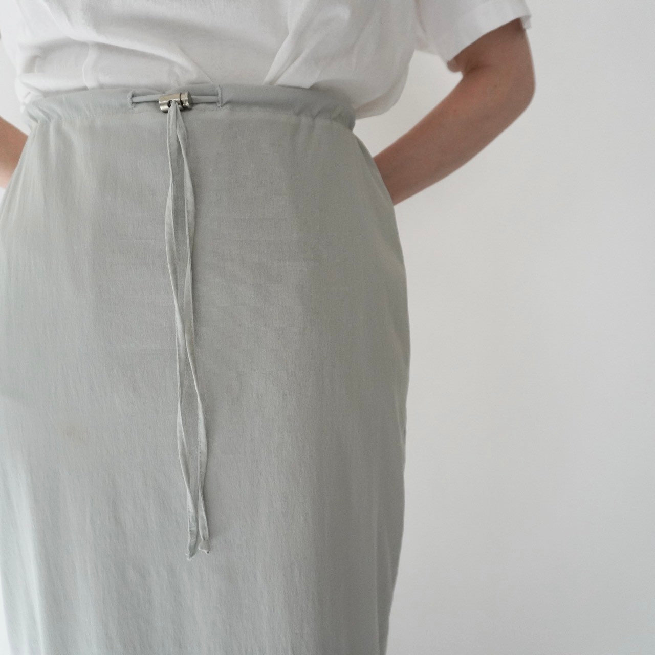 90s Zip Design Maxi Skirt