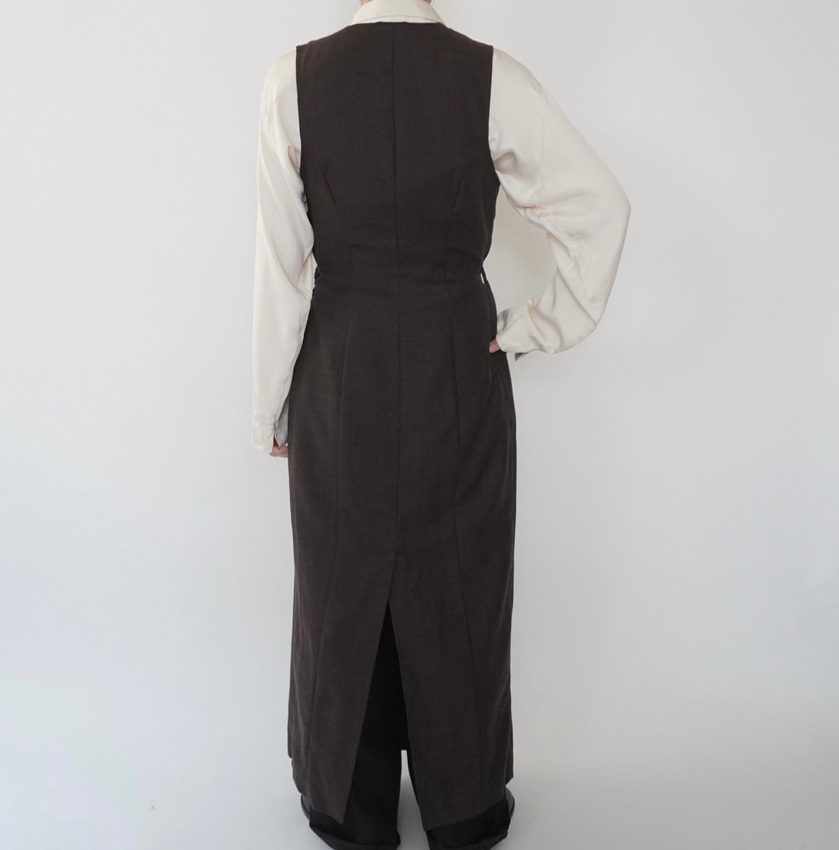 80s Sleeveless Wrap Dress