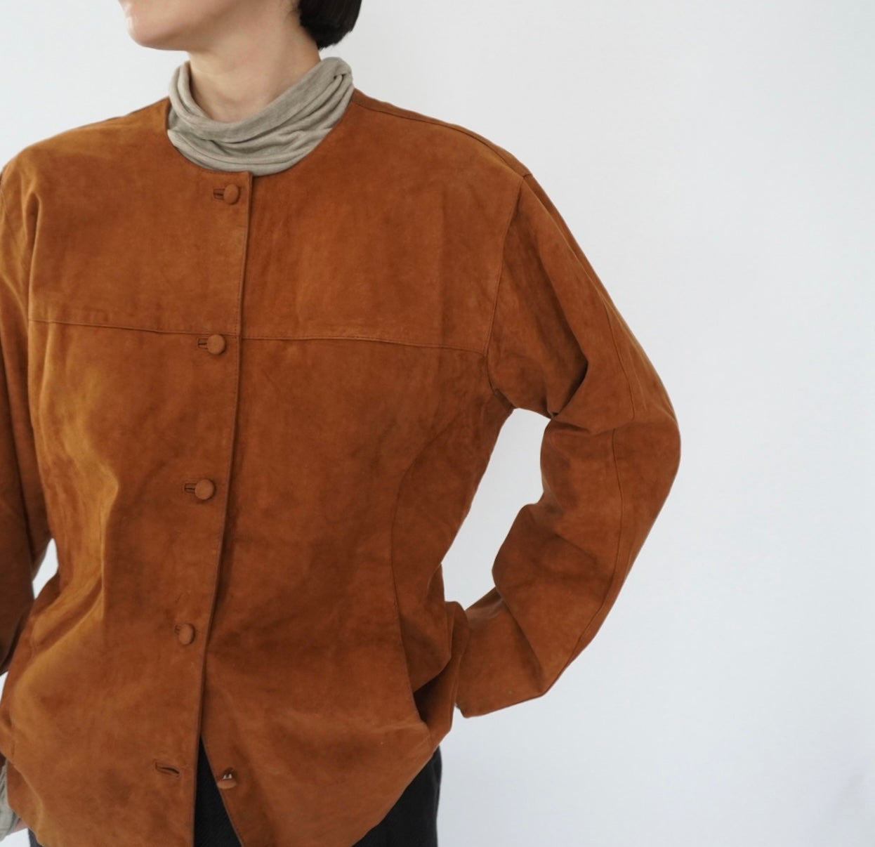 90s Suede Blouse, Jacket