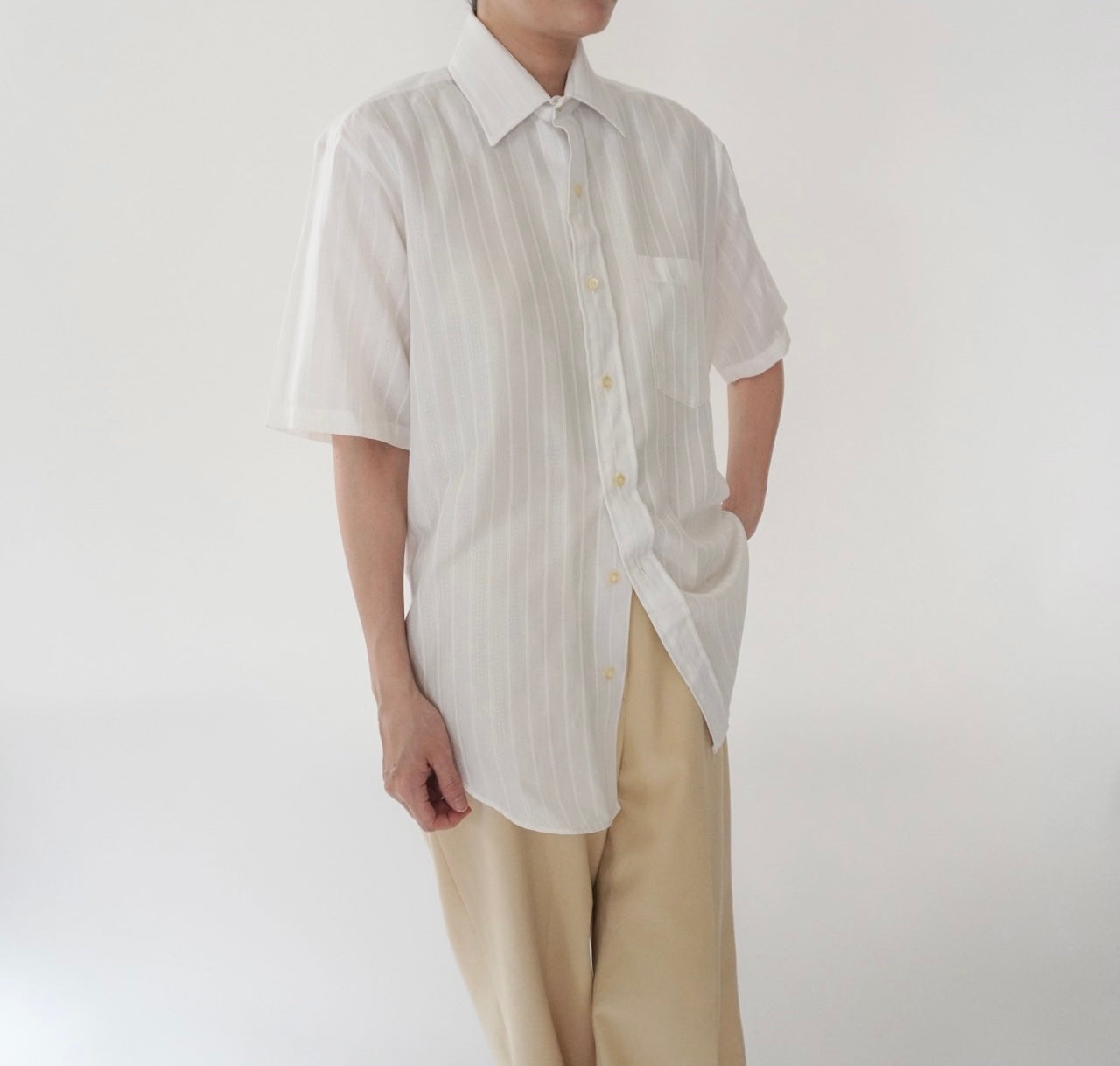 70s White Shirt Made in USA