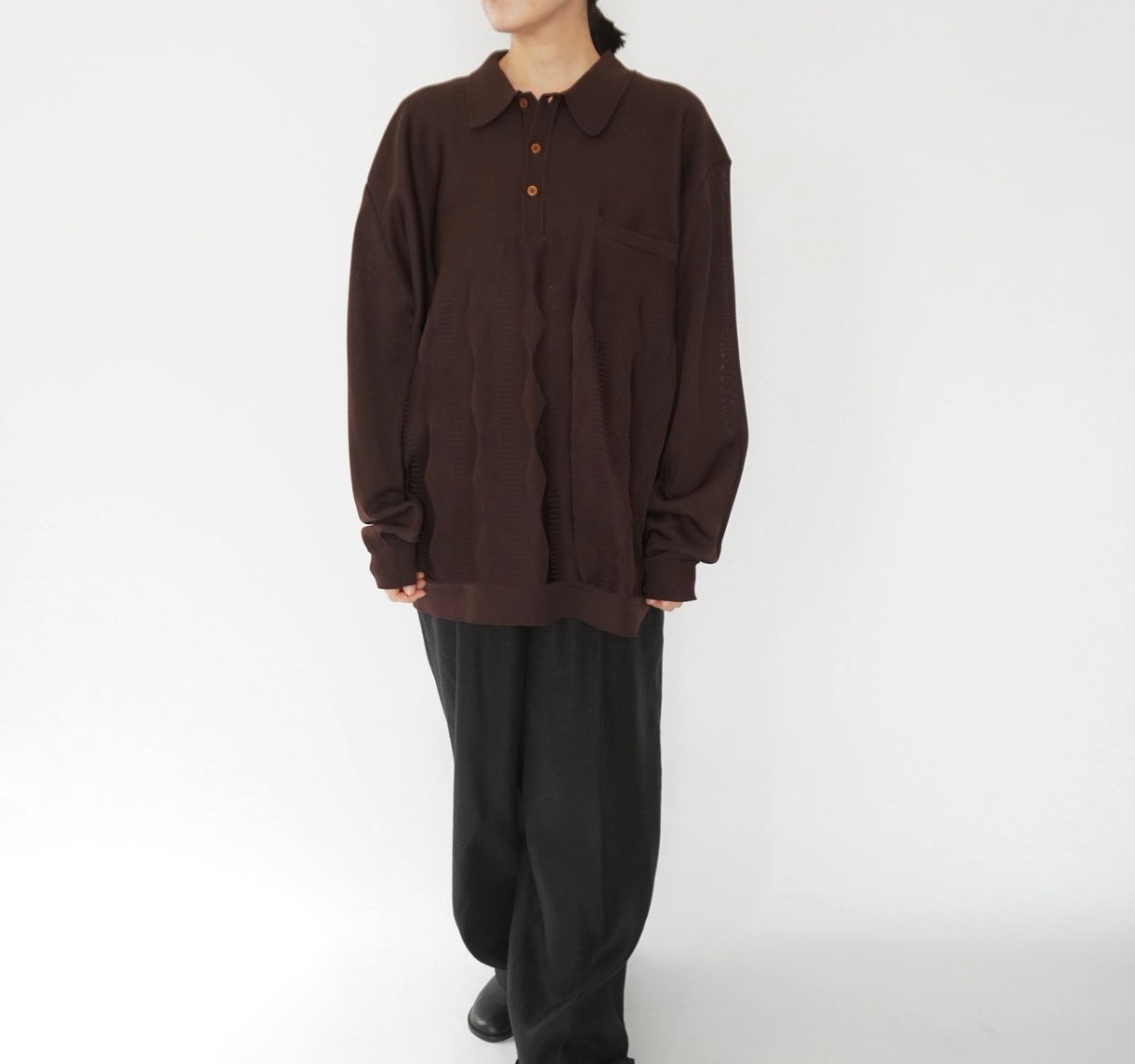 70s Brown Design Top