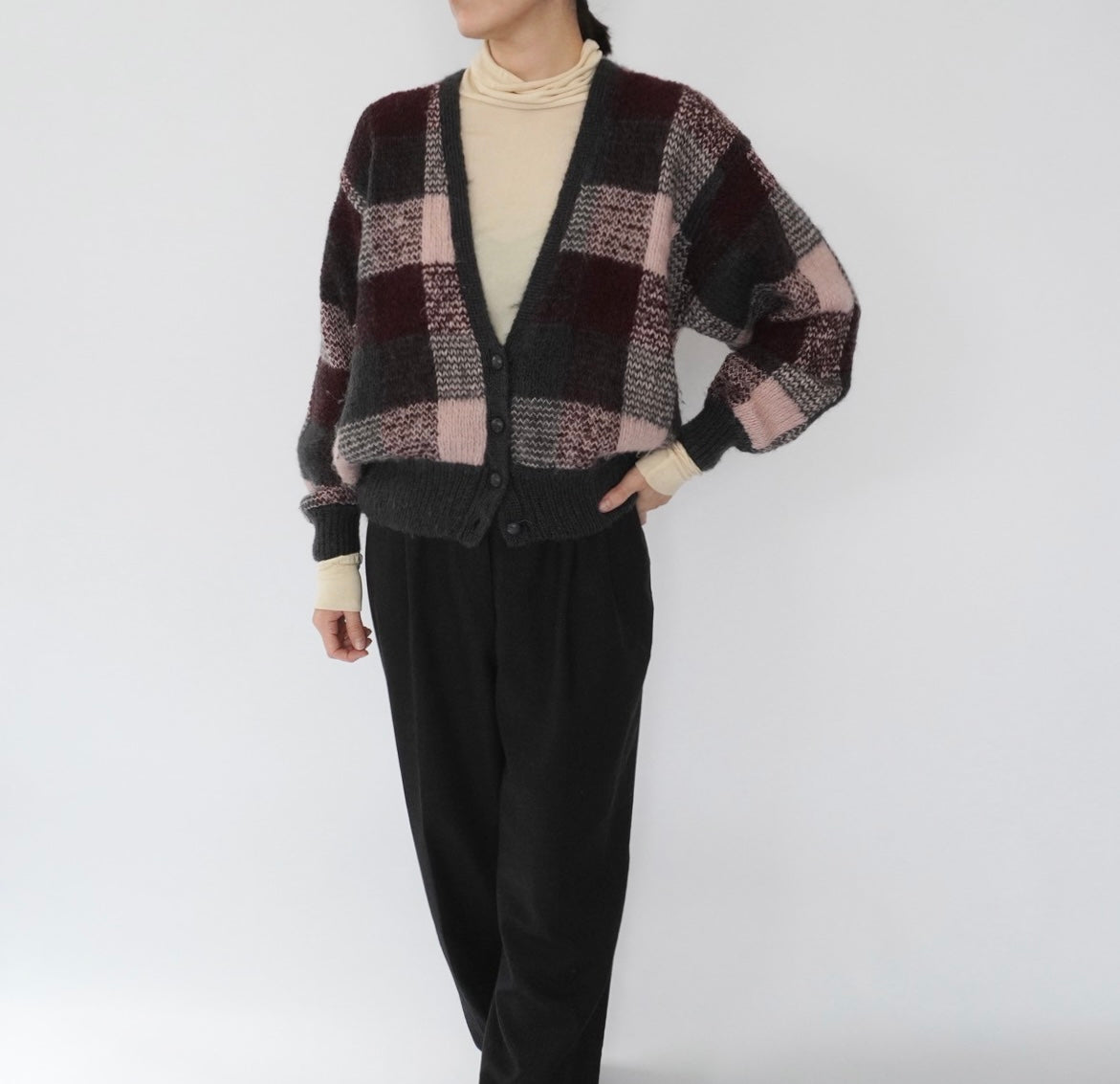 90s Pattern Mohair Cardigan