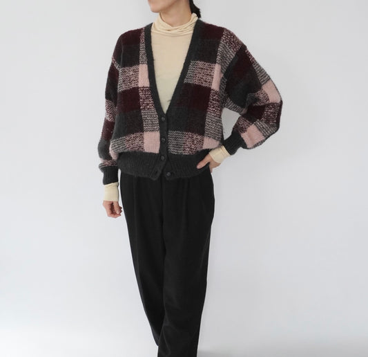 90s Pattern Mohair Cardigan