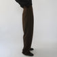 90s Wool Striped Wide Pants Made in USA Dead Stock