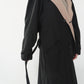 90s Black Design Maxi Coat