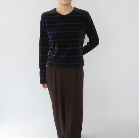 Striped Velour Top