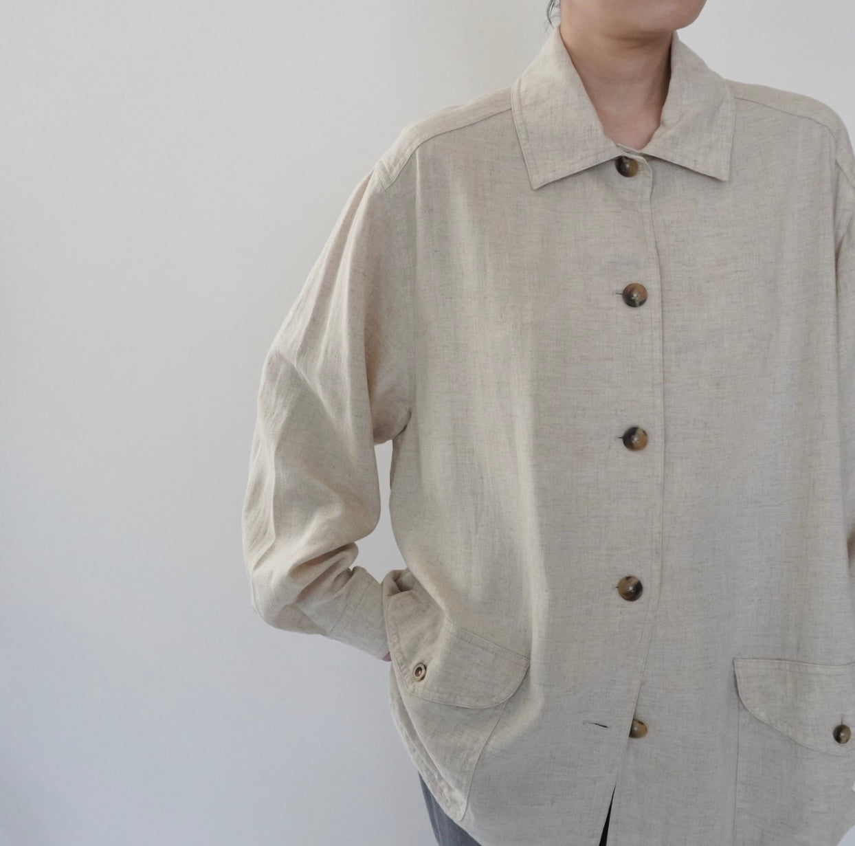 90s Linen Jacket Made in USA