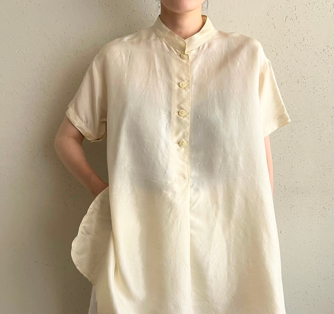 90s Silk Pullover Shirt Made in Italy