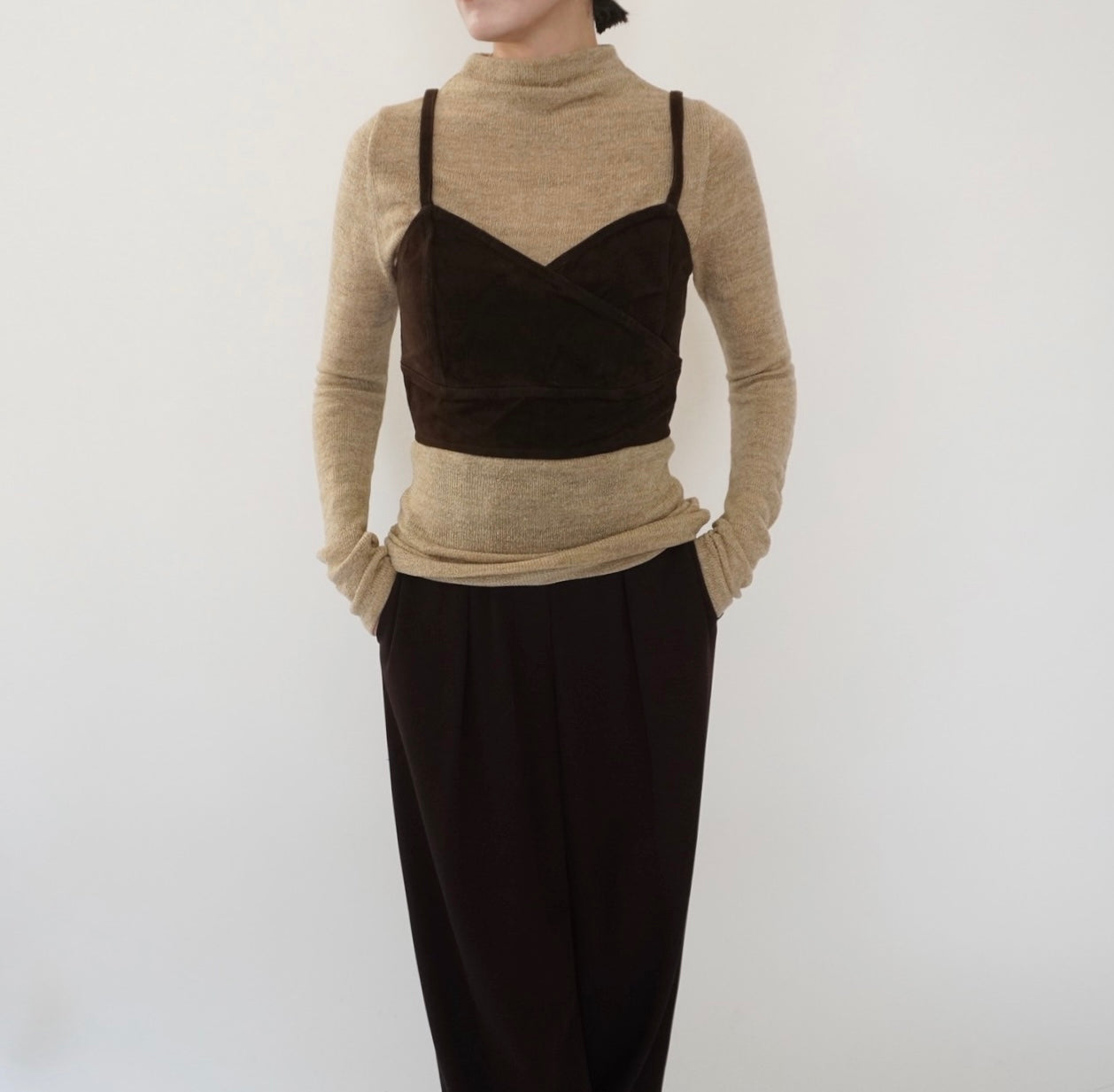 90s EURO Suede Camisole Top
