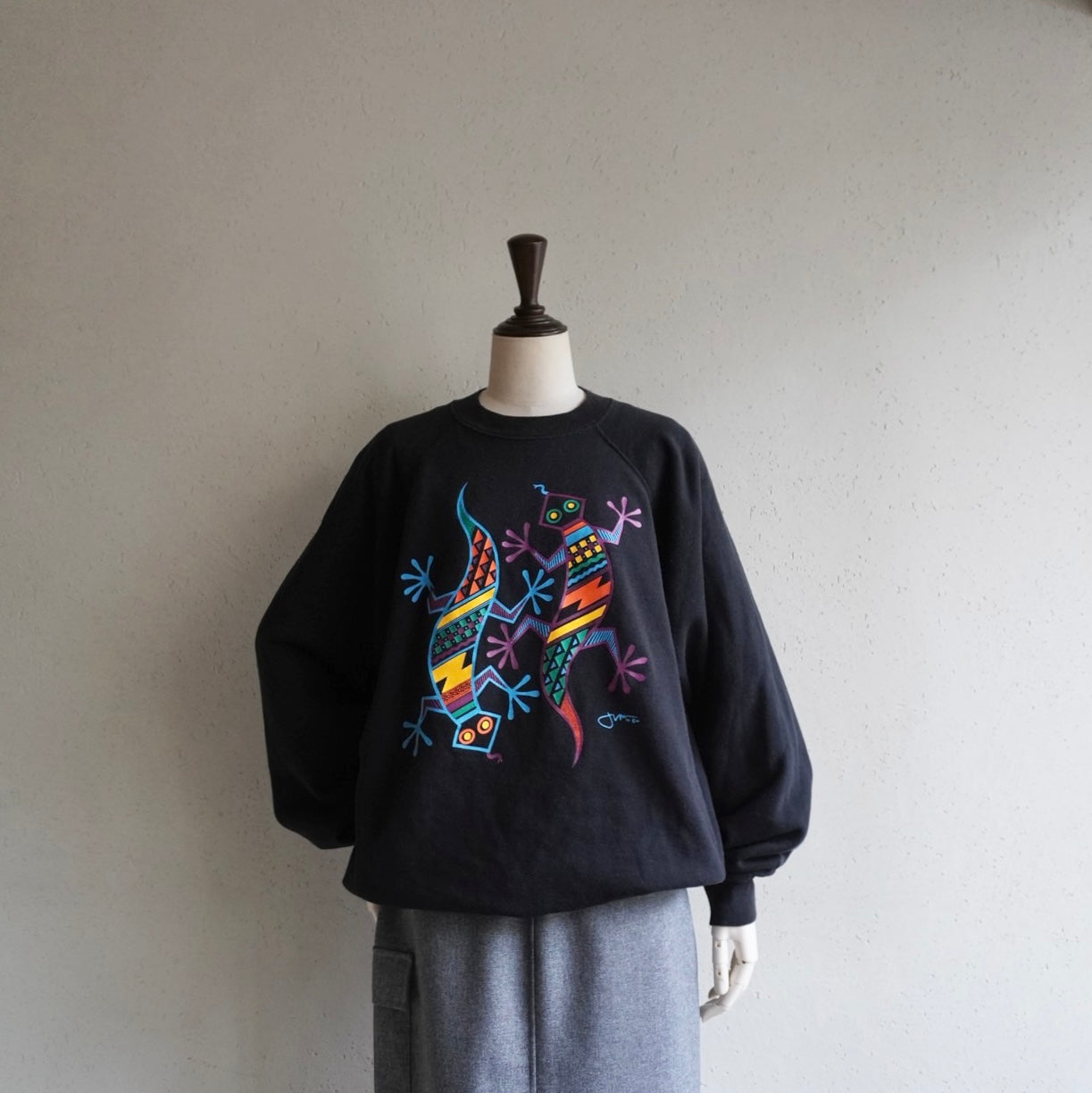 80s Printed Sweater Made in USA