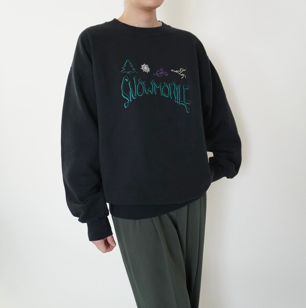 90s Embroidery Sweater Made in USA