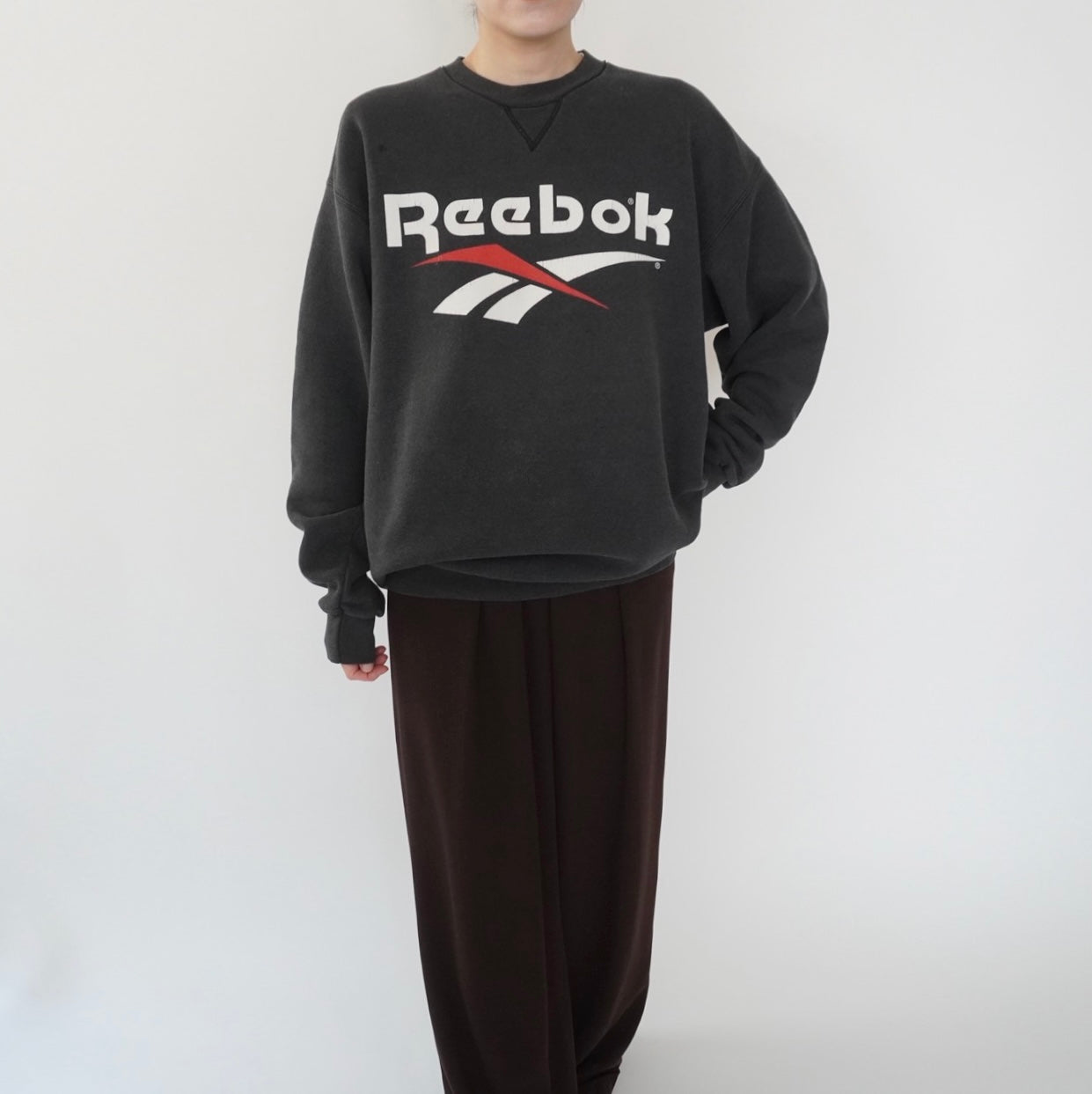 90s “Reebok” Printed Sweater Made in USA