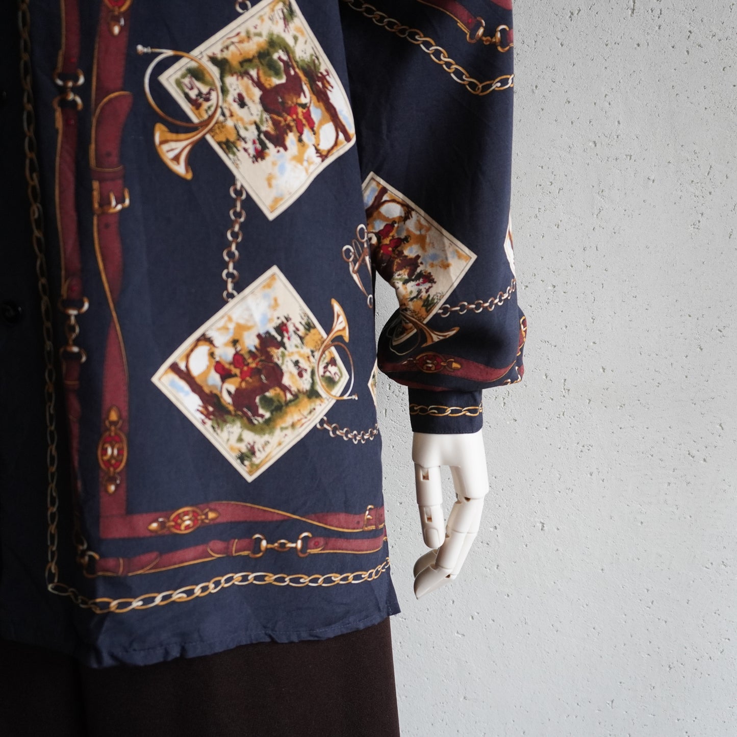 90s Printed Silk Shirt