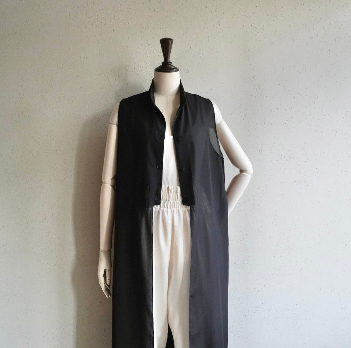 90s Sheer Dress,Long Vest Made in Italy