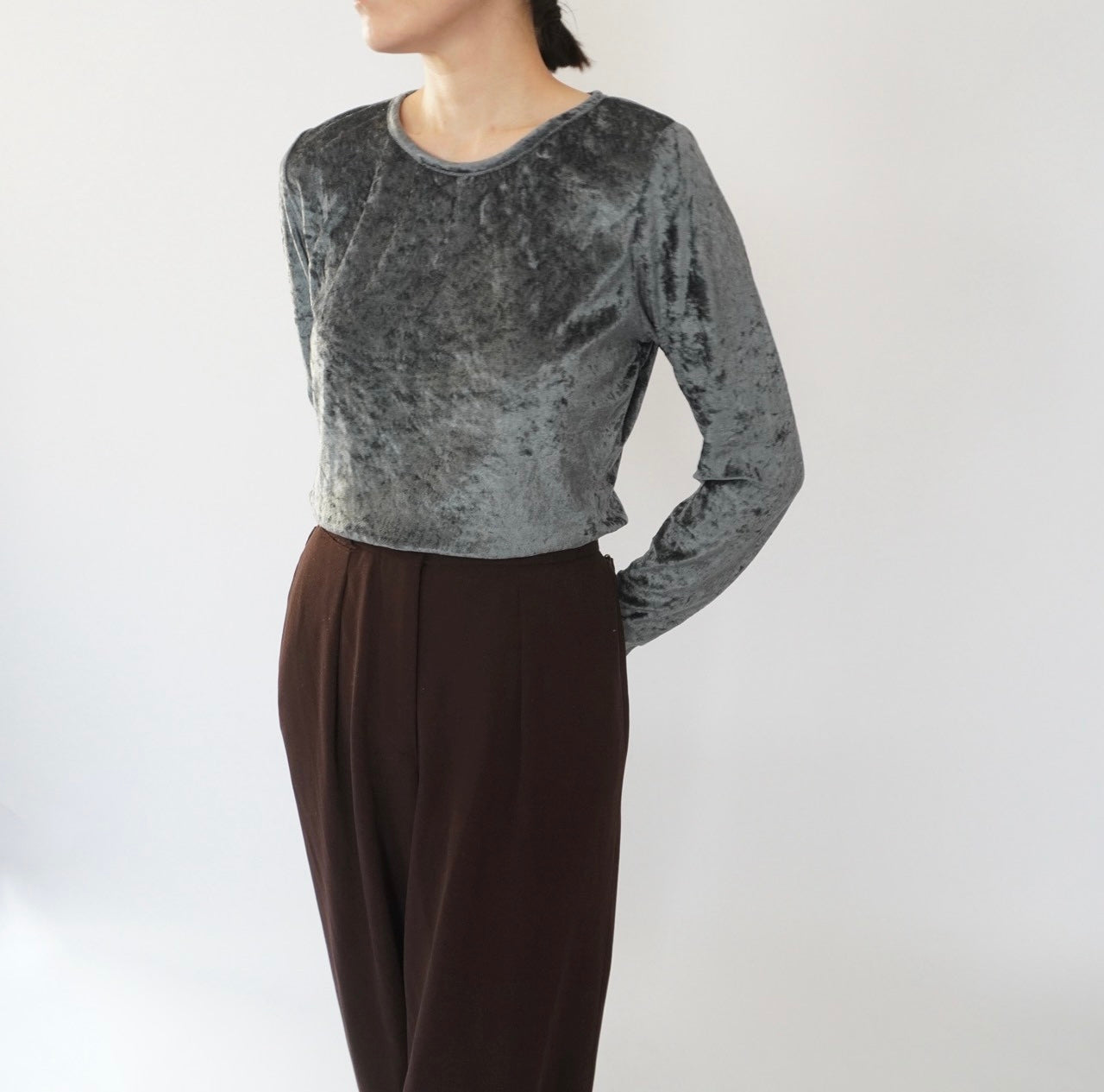 90s Velour Top Made in Italy