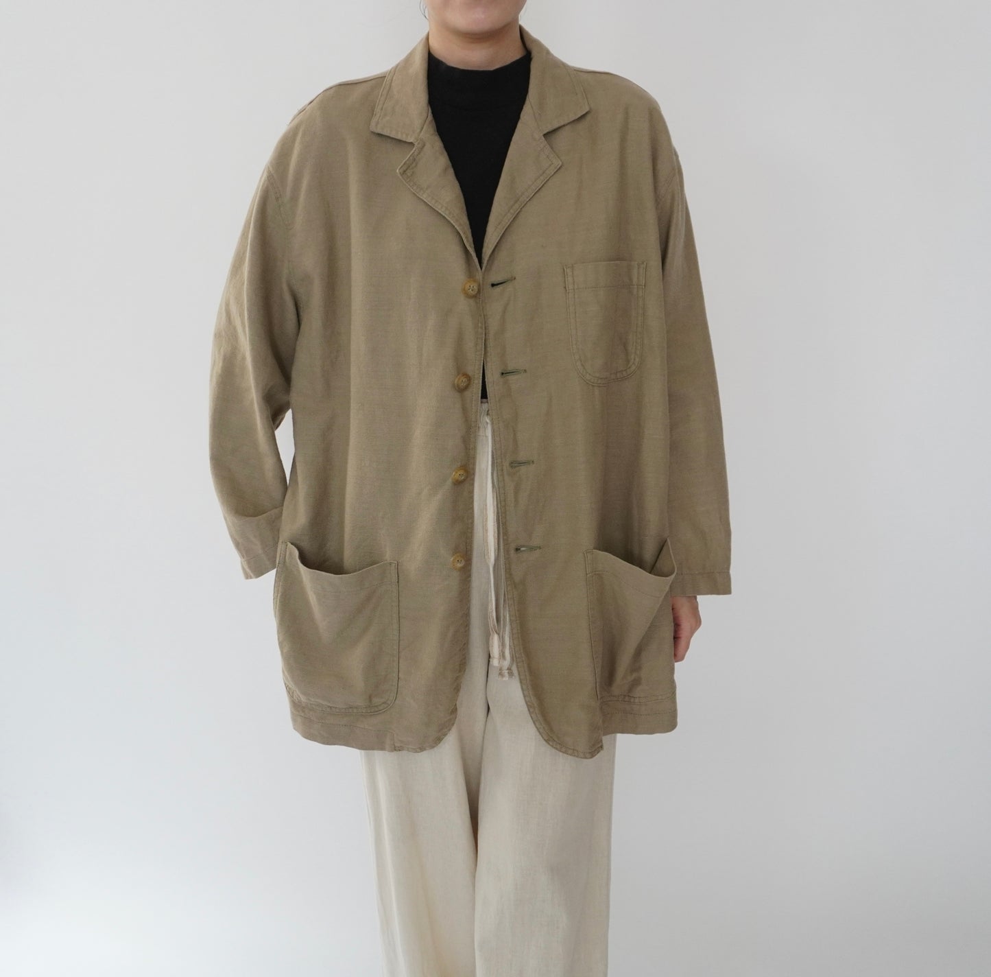 90s Cotton x Linen Light Jacket