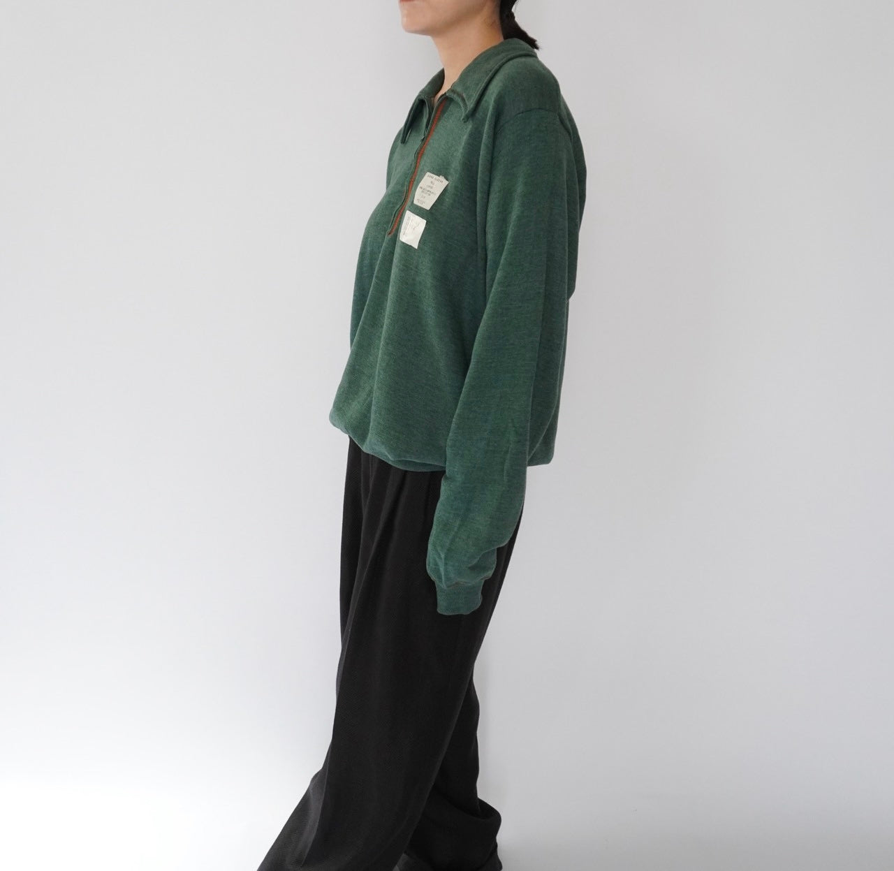 70s "Sears"  Half-Zip Sweater Made in USA Dead Stock