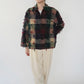 90s Plaid Fringe Light Jacket