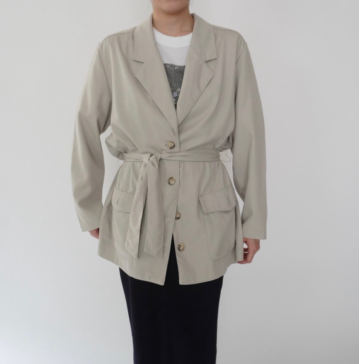 90s Belted Light Jacket