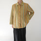 90s "harve benard" Striped Linen Shirt,Jacket