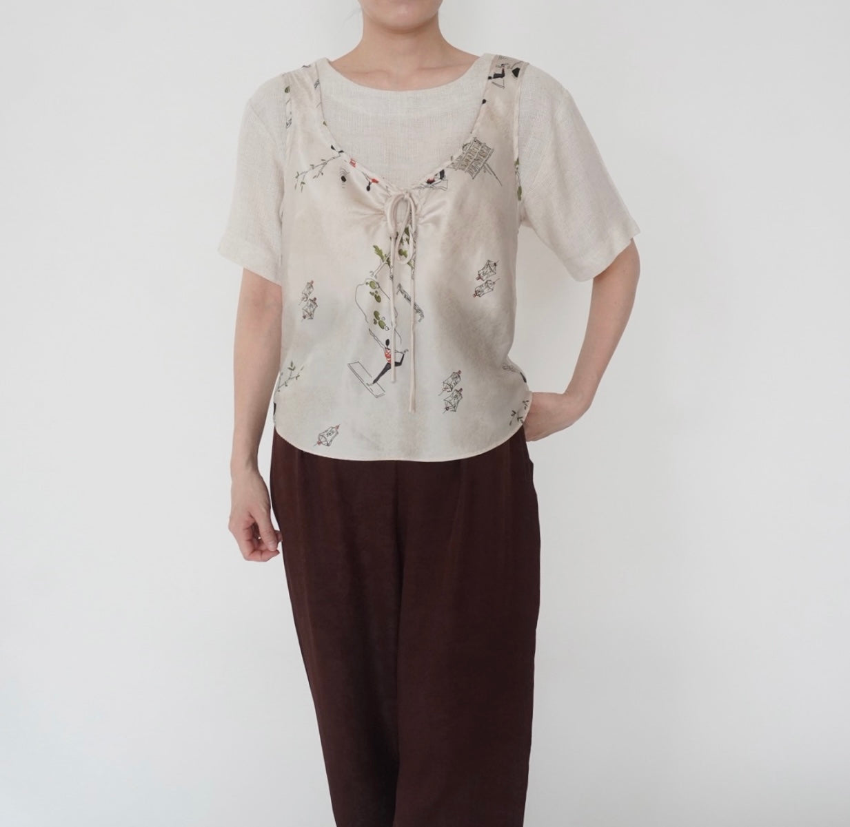 80s Printed Camisole Top