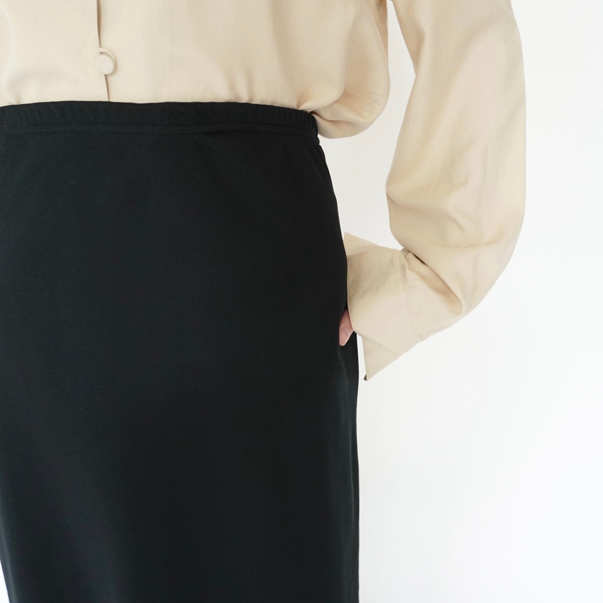90s Black Sheer Skirt