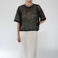 90s Black Mesh Top Made in USA