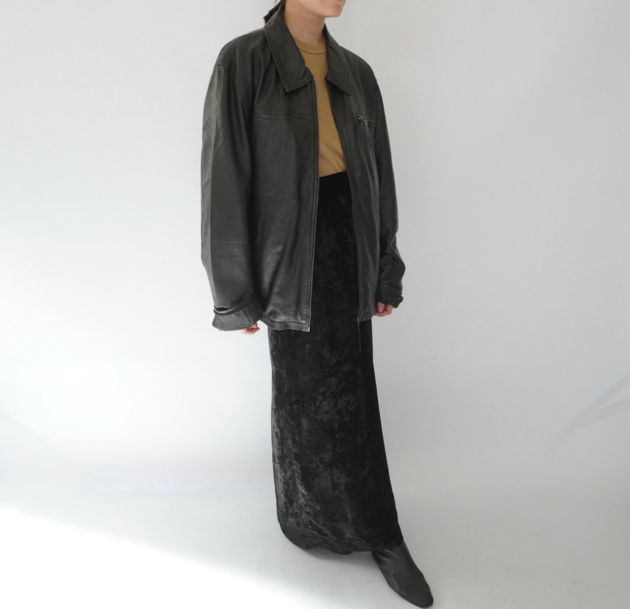 80s  Velour Maxi Skirt