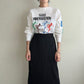 80s Printed Long Sleeves T-shirt Made in USA