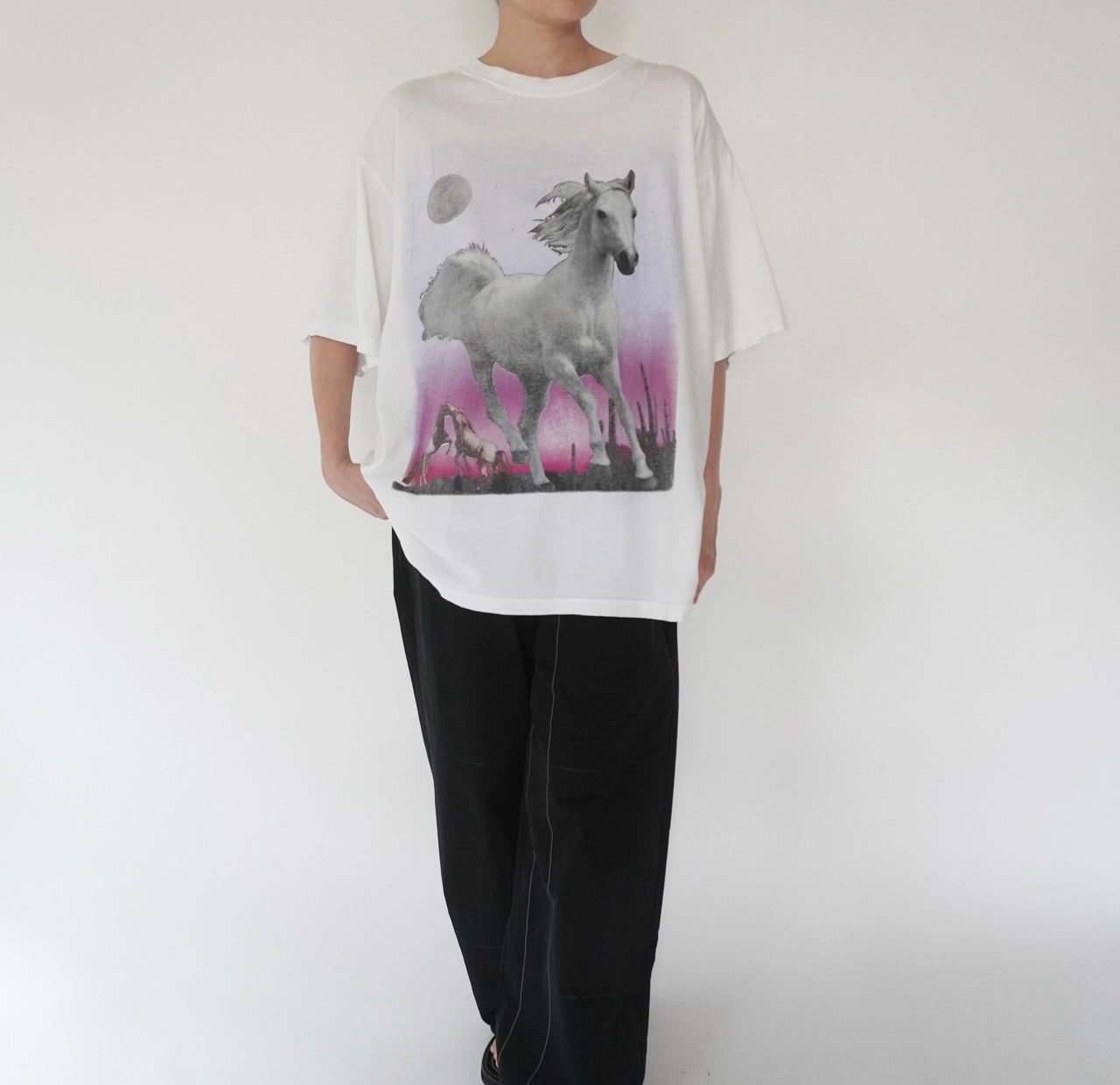 90s EURO Horse Printed T-shirt