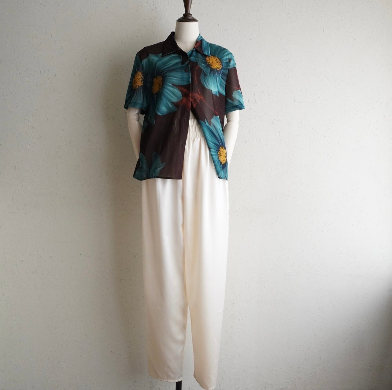 90s Sheer Printed Shirt Made in USA