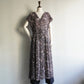 80s Printed Maxi Dress Made in USA