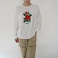 90s Printed Long T-shirt Made in USA