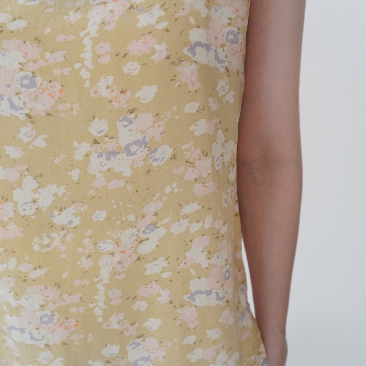 90s Floral Print Silk Top