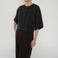 90s Linen Cropped Blouse